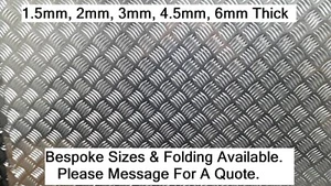 Aluminium Tread Chequer Kick Plate Durbar 1.5mm - 6mm multiple sizes grade 5754 - Picture 1 of 8