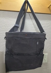 Barebones Slate Grey Canvas Harvest & Foraging Shoulder Bag New no tags - Picture 1 of 9