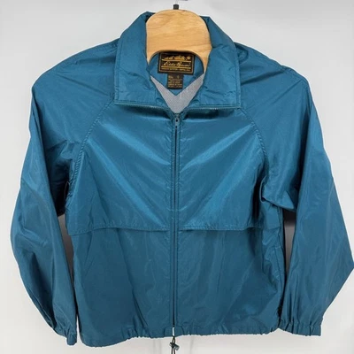 Chaqueta cortavientos Eddie Bauer Sac Jac para hombre mediana verde azulado de nailon al aire libre vintage Foto 1 de 4