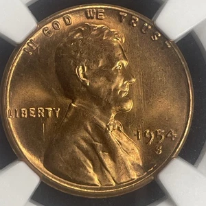 1954 S/S Lincoln Cent NGC MS64RD VP-003 - Picture 1 of 4