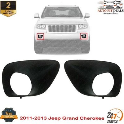 Juego de embellecedores de luces antiniebla imprimados lado izquierdo y derecho para Jeep Grand Cherokee 2011-2013 Foto 1 de 4