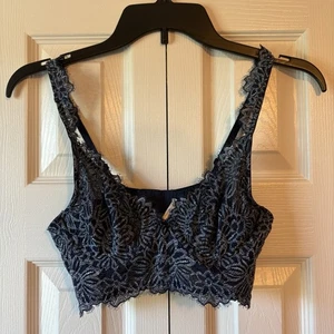 Aerie dunkelblau Mesh & Spitze BH 34A Bügel ohne Polsterung verstellbare Träger - Bild 1 von 7