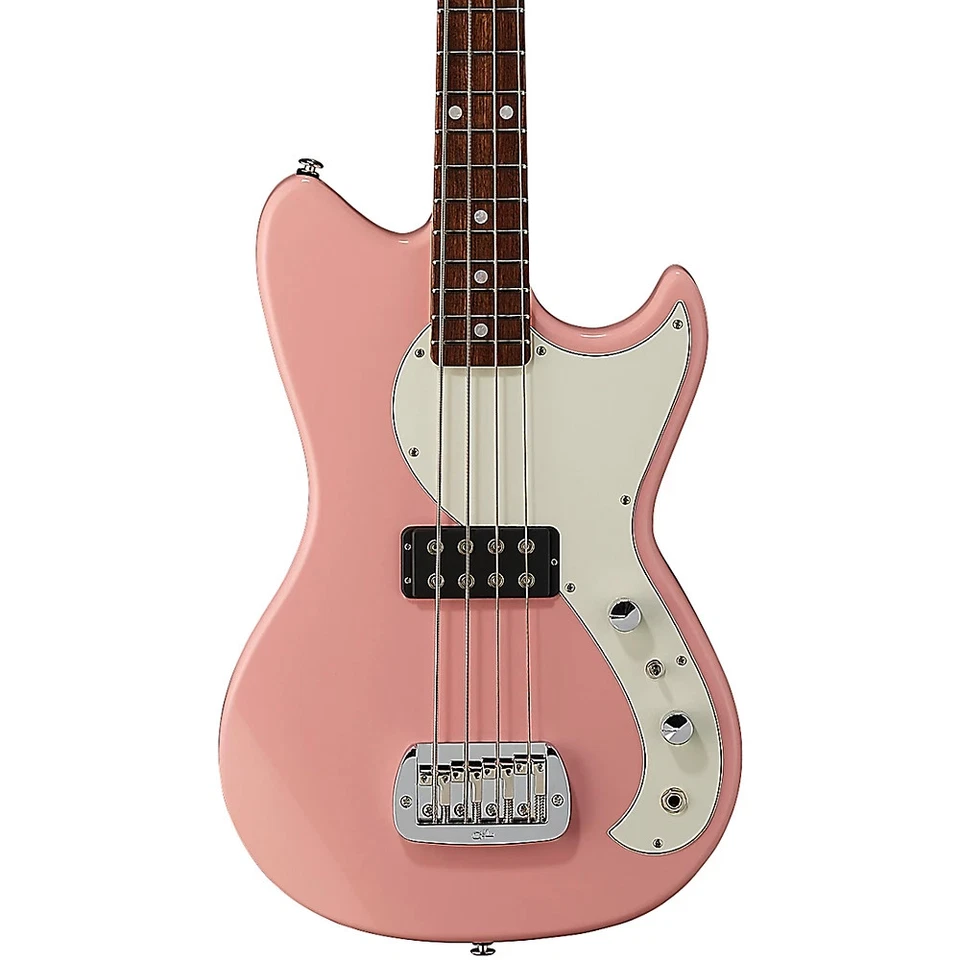 G&L USA Fullerton DLX Fallout 4 String Short Scale Bass Shell Pink & Bag #5181