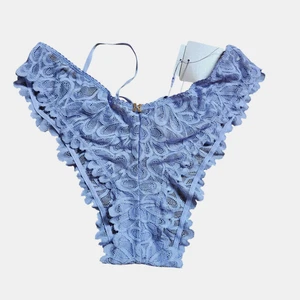 Savage X Fenty Not Sorry Strappy Lace Brazilian Panty Purple Lavender L NWT - Picture 1 of 6