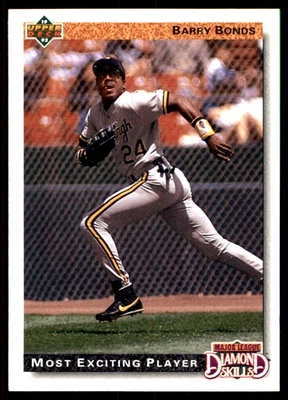 Barry Bonds 1992 Upper Deck #721 Pirates MLB LEER ENVÍO GRATUITO AutographDen Foto 1 de 2