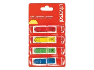 Universal UNV99011 Deluxe Message Arrow Flags, "Sign Here", Assorted Colors, 120 - Picture 1 of 2