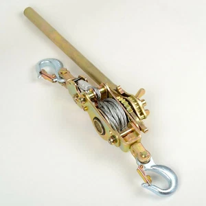 2 Ton Ratcheting Lever Hoist Hand Puller Come Along 2 Hoohs Cable Dual Gear - Picture 1 of 4