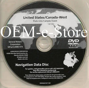 2005 2006 2007 2008 2009 2010 2011 Cadillac STS STS-V Navigation DVD US WEST Map - Picture 1 of 3