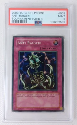 Yugioh PSA 9 2003 Anti Raigeki TP3-002 Super Rare - Image 1 of 2