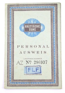 Britische Zone Personal Ausweis Stadt Soest Kennbuchstabe FLF - Bild 1 von 5