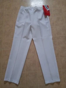 Vintage Jordache Pants Womens  12 / 32 White  Elastic Waist Made in USA  NEW - Picture 1 of 4