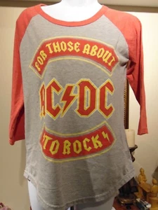 AC/DC "For Those About To Rock" Women's Tour T-shirt, Size L - Picture 1 of 3