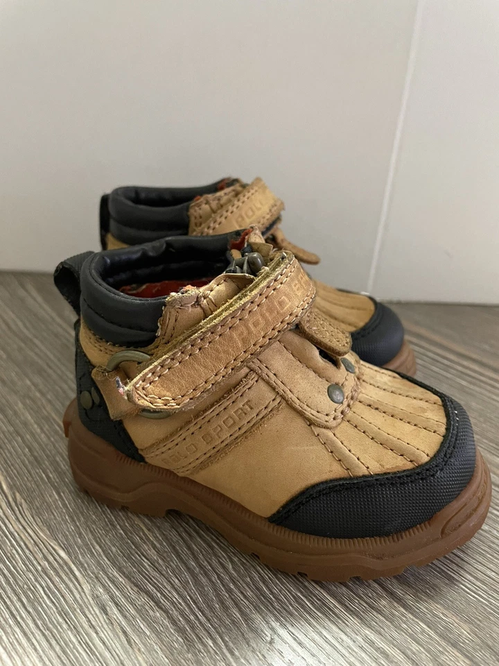 *Excelente Estado* Botas Polo Ralph Lauren Bebé Niño Conquista Cremallera Talla 4.5 Foto 1 de 4