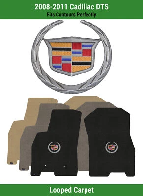 Alfombrillas delanteras Lloyd Classic Loop para Cadillac DTS '08-11 con escudo plateado Cadillac 1 Foto 1 de 4