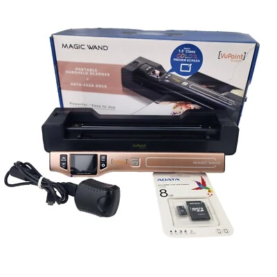 VuPoint Magic Wand 4 Portable Handheld Scanner And Brand New 8 GB Micro SD - Image 1 of 4