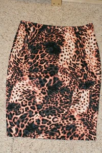 Asos Curve Scuba Wickel Bleistiftrock Neu mit Etikett Animal Print US 14 Leopard Gepard - Bild 1 von 9