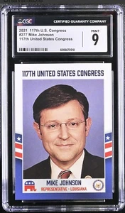 2021 Fascinating Cards 117th US Congress Speaker Mike Johnson #277 Graded CGC 9 - Picture 1 of 2
