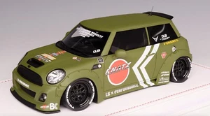 1/18 IVY Models Mini Cooper LB Performance Liberty walk Fighter Green Leather - Picture 1 of 6