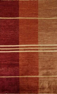 Geometric Modern Gabbeh Oriental Area Rug Hand-knotted Wool Carpet 6'x8' - Picture 1 of 12