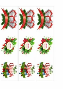 MERRY CHRISTMAS CAKE ICING | WAFER PAPER | STRIPS | CHRISTMAS CAKE RIBBON - Picture 1 of 1