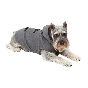 Warm Gray Hoodie Dog Winter Coat Halloween Costume 24-32lb Size Large Pet Big - Picture 1 of 3