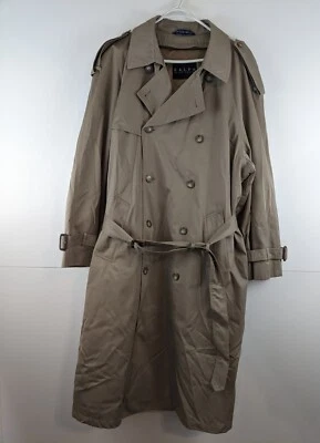 Gabardina de Colección Ralph Ralph Lauren Hombres 46L Tostada Cinturón Extraíble Forro Aislante Foto 1 de 4