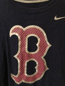 Boston Red Sox MLB NIKE TEE T-shirt Men Size Large Blue Short Sleeves - Picture 1 of 2