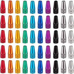 Presta Bicycle Valve Cap, Multicolor, Anodized Aluminum, 50 Count - Picture 1 of 5