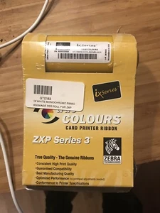 Genuine Zebra 800033-809 ZXP 3 Series White mono Ribbon 850 Images - New - Picture 1 of 2