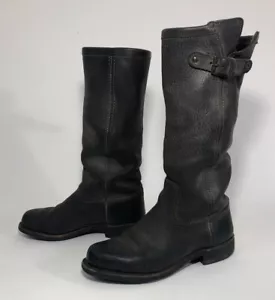 Frye Arkansas Slouch Motorcycle Leather Boot Women size 6 - Picture 1 of 12