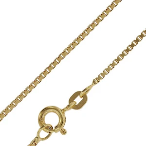 TRENDOR Schmuck Feine Venezianer Kette Gold 585/14K Collierkette 0,9 mm 50873 - Picture 1 of 6