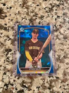 2023 Bowman Cromo 1° Zaffiro Ethan Salas San Diego Padres SSP - Foto 1 di 2