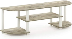 Turn-S-Tube Wide TV Entertainment Center, Sonoma Oak/White, 47. 25X13. 4X15. 9 - Picture 1 of 5