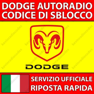 ✅DODGE RADIO CODICE DI SBLOCCO CALIBER CHALLENGER DURANGO NITRO RAM 1500 VP2✅ - Foto 1 di 12
