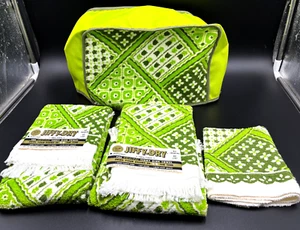 Vintage KITCHEN DISH CLOTH, TOWELS, TOASTER COVER Jiffy-Dry NOS MCM 1960s-1970s - Picture 1 of 14