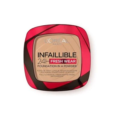 L'Oreal Paris Infallible 24H Fresh Wear Foundation in Powder-140 Golden Beige 9g - Image 1 of 4
