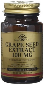 Solgar Grape Seed Extract 100 mg 30 Vegetable Capsules - Picture 1 of 6