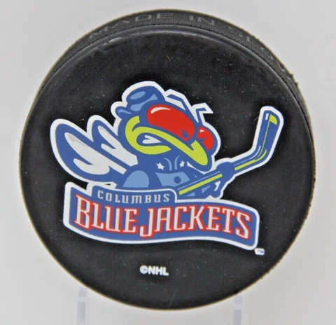 COLUMBUS BLUE JACKETS VINTAGE NHL MASCOT LOGO PUCK INGLASCO VEGUM SLOVAKIA Cover