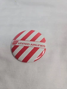 Vintage United Airlines 2 1/4" button/ advertising pin - Picture 1 of 3