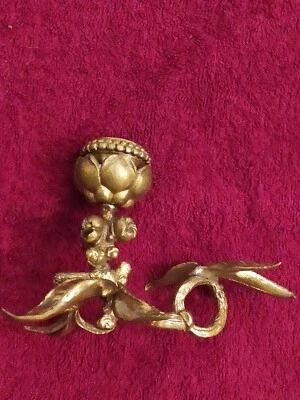 Bougeoir à Pouce en Bronze Doré  Ancien - Photo 1/4