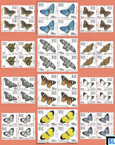 Sri Lanka Stamps 2022, Endemic Butterflies, Definitive, MNH - Image 1 of 1