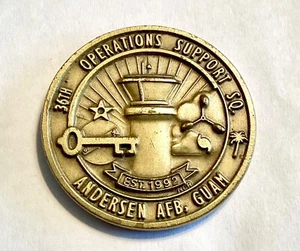 36th Operations Support Squadron Andersen Air Force Base in Guam Challenge Coin - Bild 1 von 3