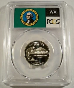 2007-S 25c SILVER PCGS PR70DCAM WASHINGTON QUARTER PROOF DEEP CAMEO PR 70 DC - Picture 1 of 4