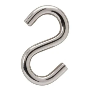 National Hardware N197-210 V2078 Open S Hook in Stainless Steel - Picture 1 of 3