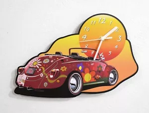 Hippie Car Beetle - Wall Clock - Picture 1 of 4