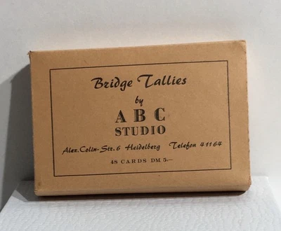 De colección ABC Studio Bridge Tallies 48 Tarjetas 24 Diseños Nuevo Antiguo Stock Alemania Foto 1 de 4