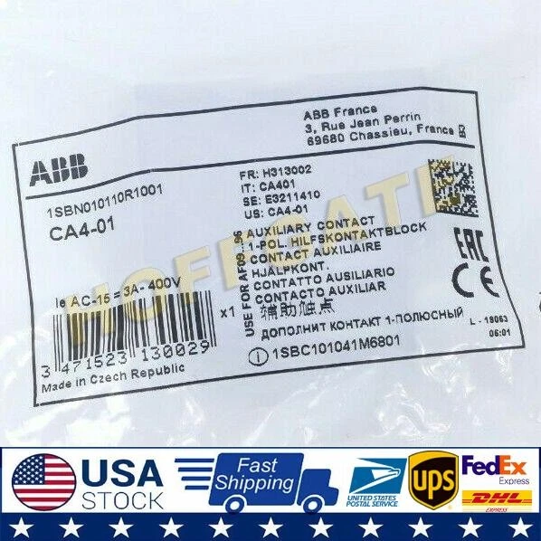 1Pc ABB CA4-01 auxiliary switch block | 1SBN010110R1001- - Image 1 of 1