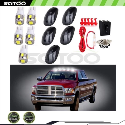 Conjunto de interruptor de marcador de cabina rojo humo 5 piezas para Dodge Ram 2500 2004-2006 Foto 1 de 4