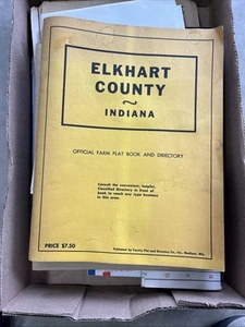 Libro y directorio oficial de publicidad vintage del condado de Elkhart Indiana Farm Plat - Imagen 1 de 6