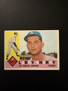 1960 TOPPS SET BREAK # 105 LARRY SHERRY EXMT+ SHARP! - Picture 1 of 2